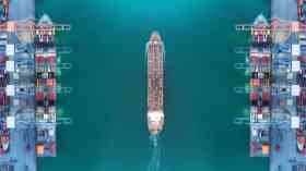 Boat going through a port.