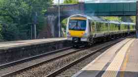 Train in rural West Midlands.