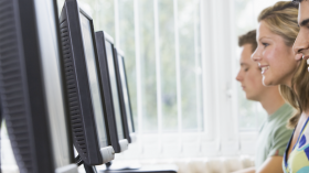 People using computers