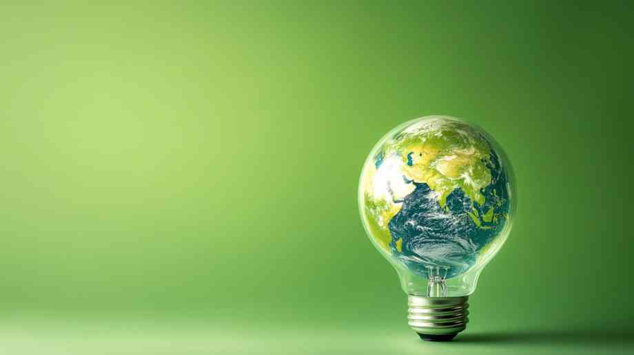 Earth in lightbulb concept art.