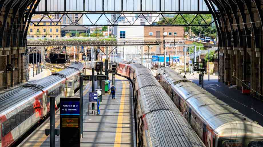King's Cross train station platform.