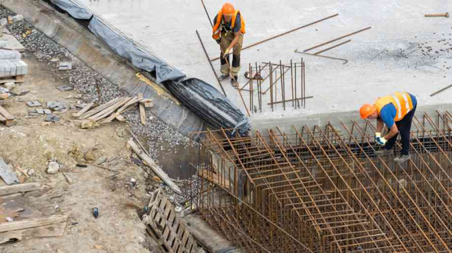 Construction workers on site Construction workers on site