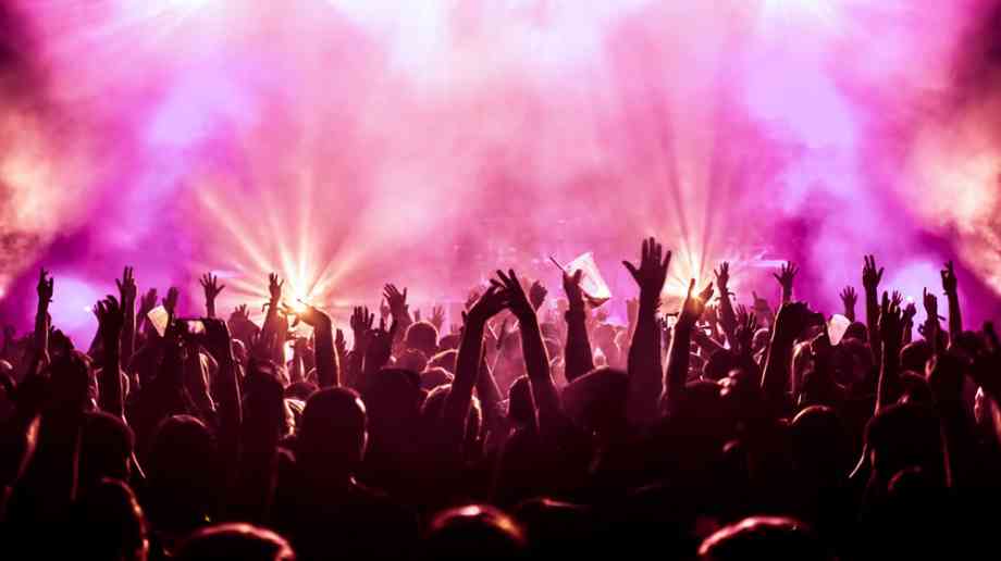 Busy crowd at concert
