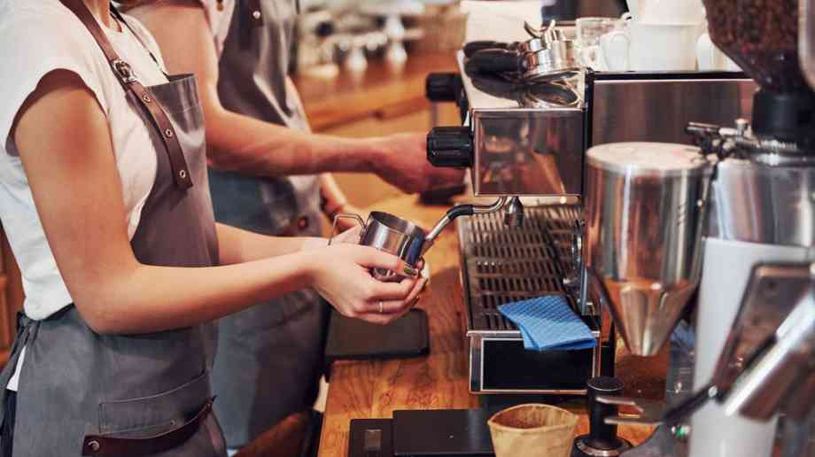 Baristas in a cafe