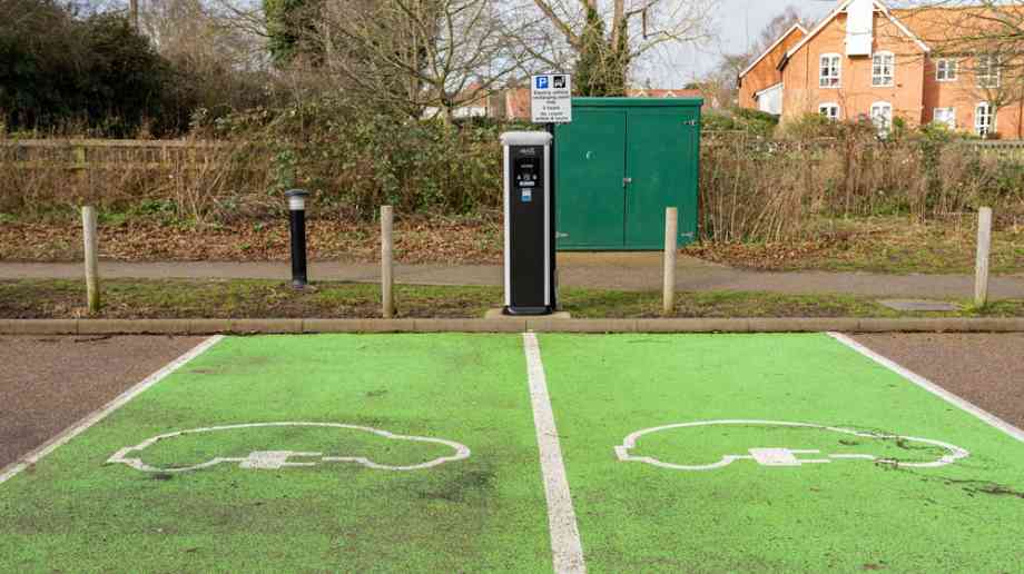 EV bays in car park EV bays in car park