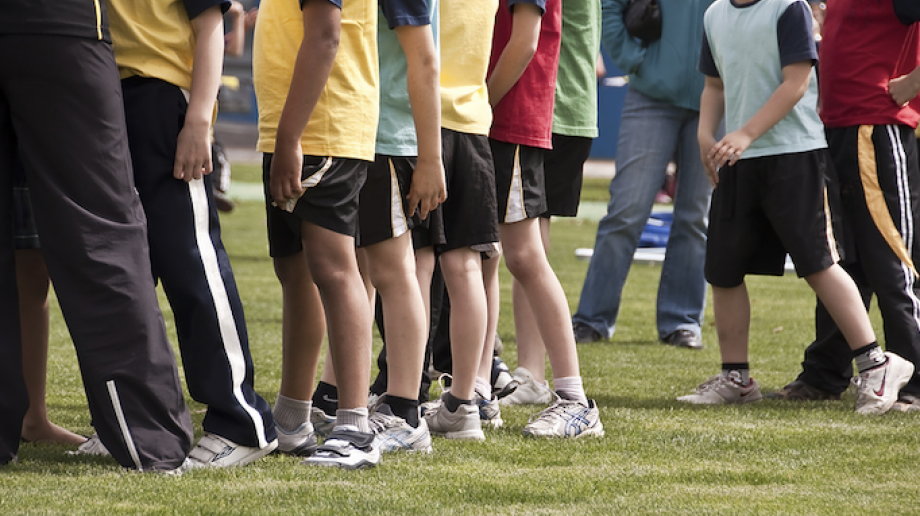 Children in sports kits