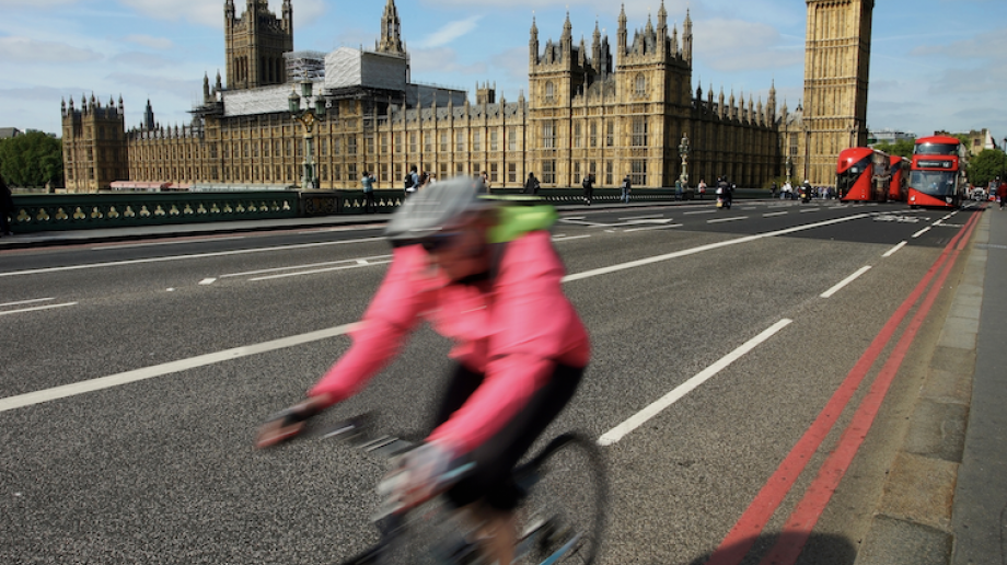 Cyclist in London