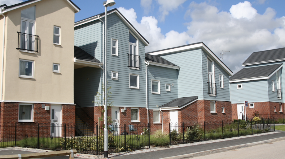 A row of new houses