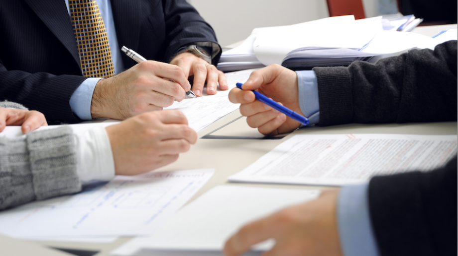 A group of people working together