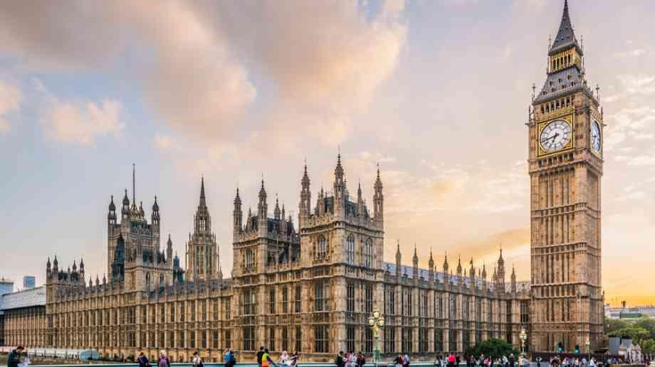 Parliament buildings in London.