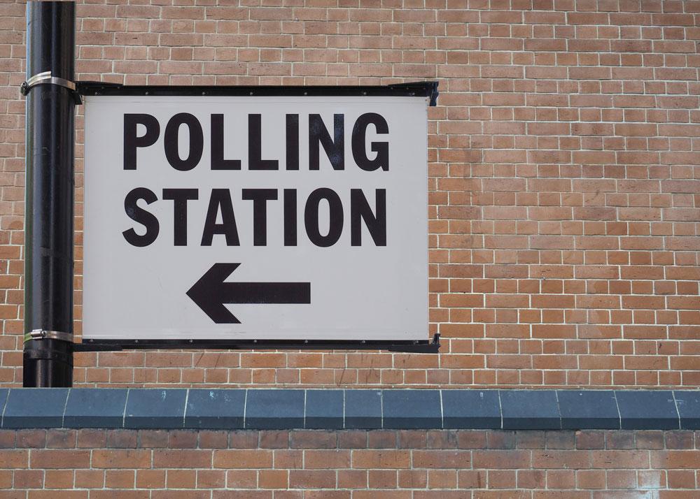 Polling Station sign