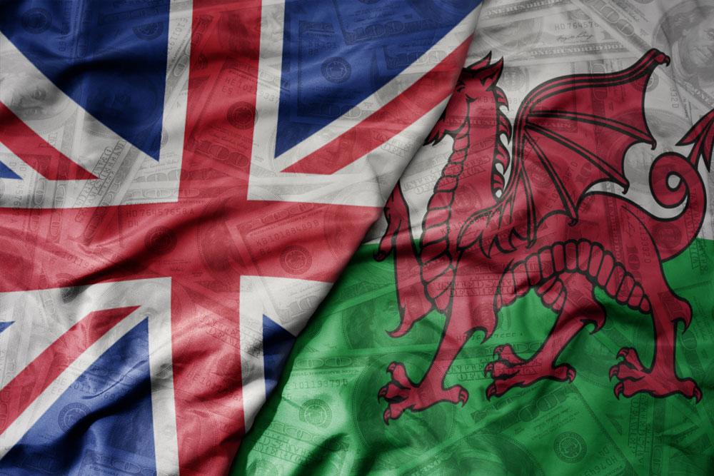 UK/Wales flags
